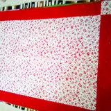 Bordered Bed Quilt — Red border