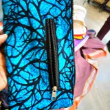 Zip Pouches & Purses — Blue branches