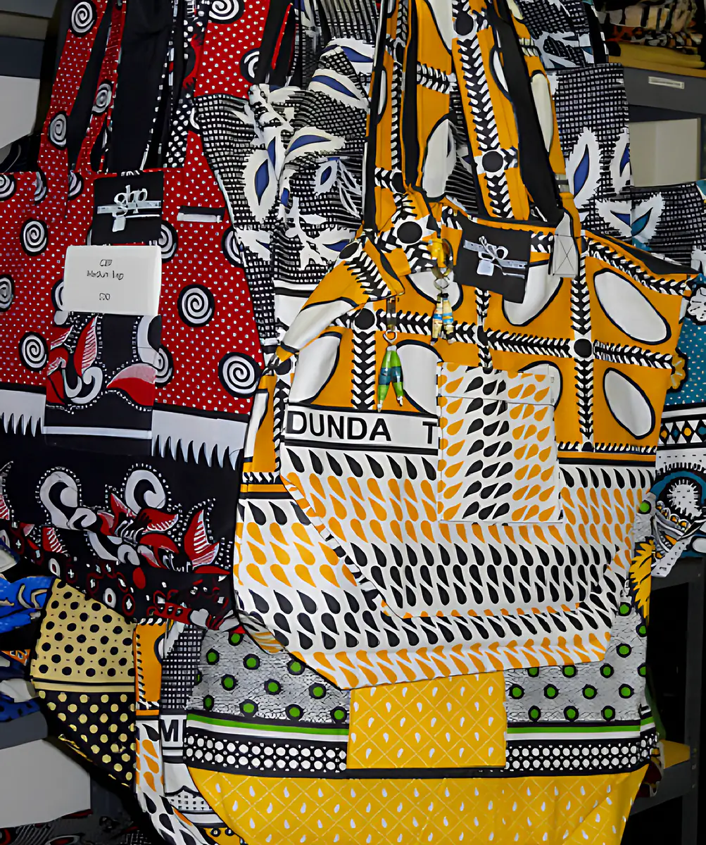 Kanga shopping bags from the Global Bag Project